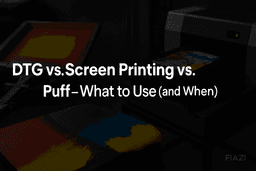 DTG vs. Screen Printing vs. Puff – What to Use (and When)