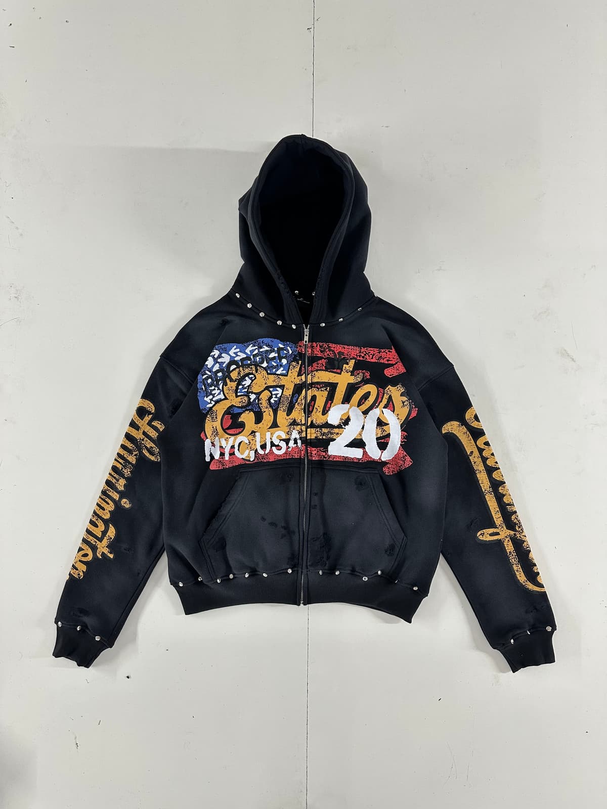 Black States 20 NYC Flag Hoodie