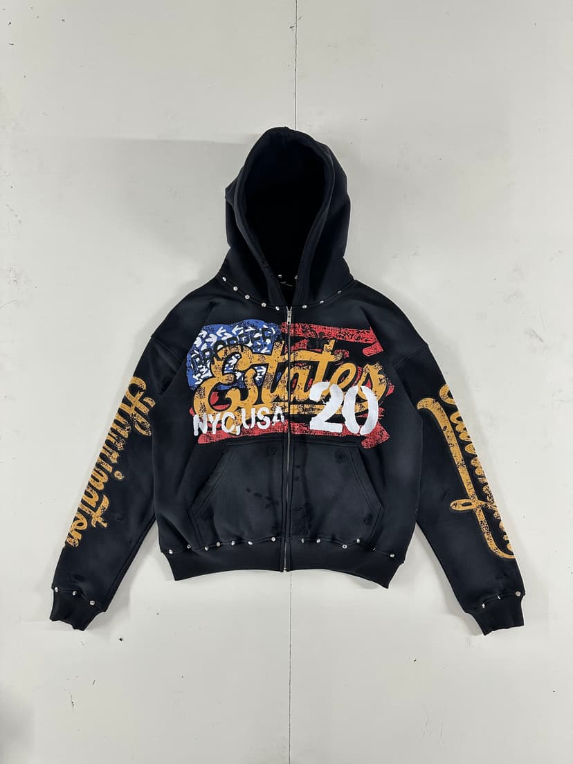 Black States 20 NYC Flag Hoodie