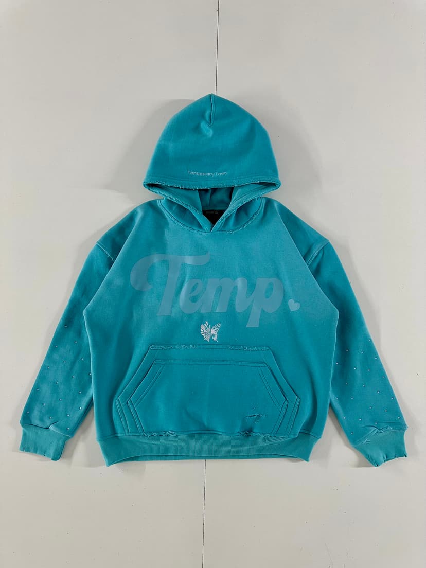 Turquoise Temp. Butterfly Hoodie