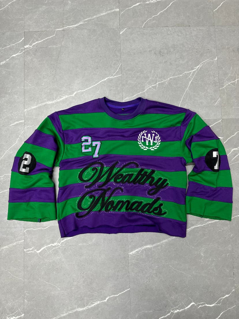 Wealthy Nomads Stripe Top (Green/Purple)