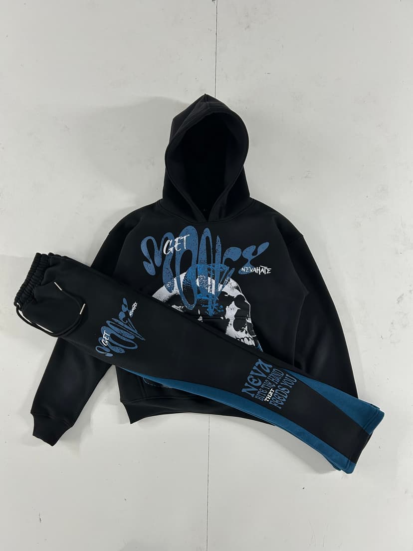 Blue Graffiti Panel Set